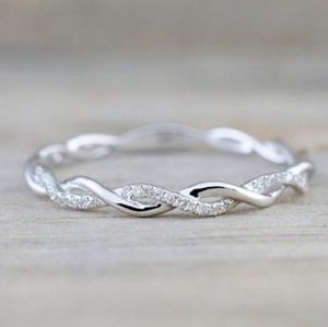 New Delicate Twisted Eternity Band Ring